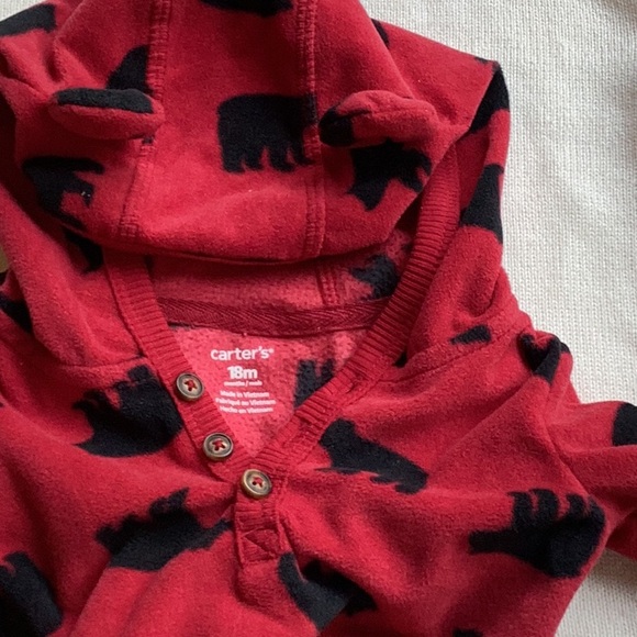 Vintage Tunic Velour Top Red Carter's Size 3 Months VNPLVC - Picture 9 of 16